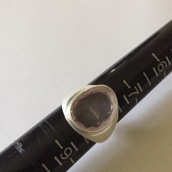 Vintage sterling pink quartz ring - Picture 4 of 4